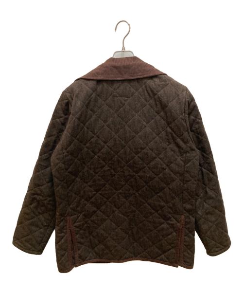 LAVENHAM（ラベンハム）LAVENHAM (ラベンハム) MOON ツイードキルティングジャケット ブラウン サイズ:Lの古着・服飾アイテム
