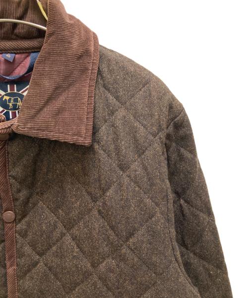 LAVENHAM（ラベンハム）LAVENHAM (ラベンハム) MOON ツイードキルティングジャケット ブラウン サイズ:Lの古着・服飾アイテム
