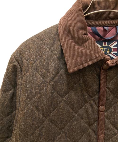 LAVENHAM（ラベンハム）LAVENHAM (ラベンハム) MOON ツイードキルティングジャケット ブラウン サイズ:Lの古着・服飾アイテム