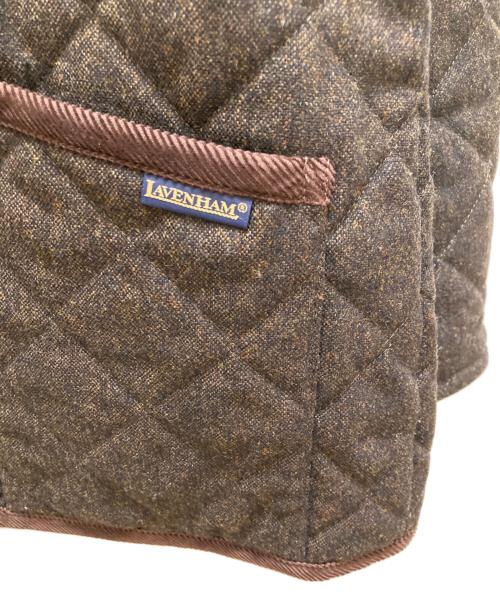 LAVENHAM（ラベンハム）LAVENHAM (ラベンハム) MOON ツイードキルティングジャケット ブラウン サイズ:Lの古着・服飾アイテム