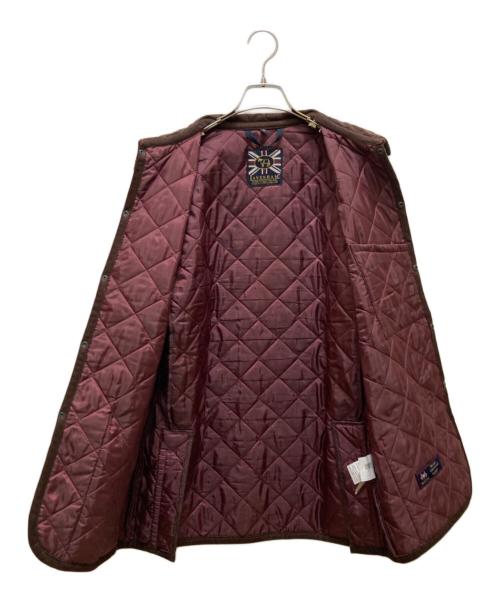 LAVENHAM（ラベンハム）LAVENHAM (ラベンハム) MOON ツイードキルティングジャケット ブラウン サイズ:Lの古着・服飾アイテム