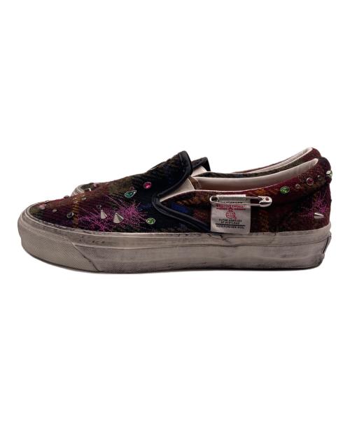 VANS（ヴァンズ）VANS (ヴァンズ) Harris Tweed (ハリスツイード) LX クラシック スリッポン 98 ワインレッド サイズ:26.5の古着・服飾アイテム