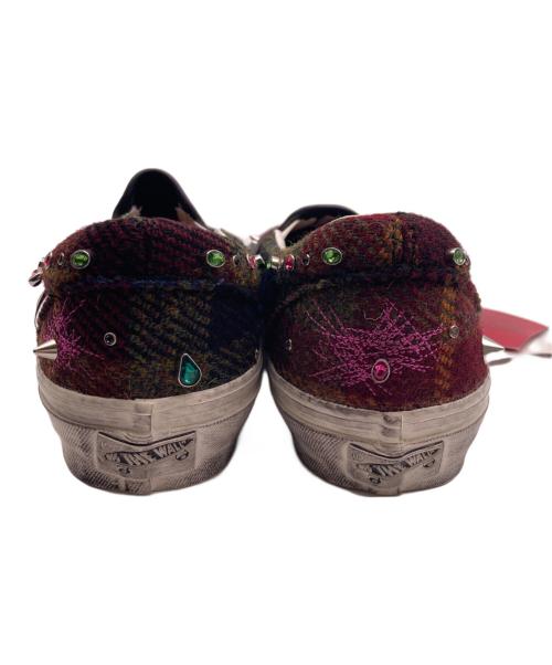 VANS（ヴァンズ）VANS (ヴァンズ) Harris Tweed (ハリスツイード) LX クラシック スリッポン 98 ワインレッド サイズ:26.5の古着・服飾アイテム