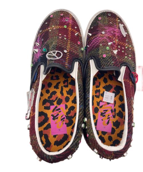 VANS（ヴァンズ）VANS (ヴァンズ) Harris Tweed (ハリスツイード) LX クラシック スリッポン 98 ワインレッド サイズ:26.5の古着・服飾アイテム