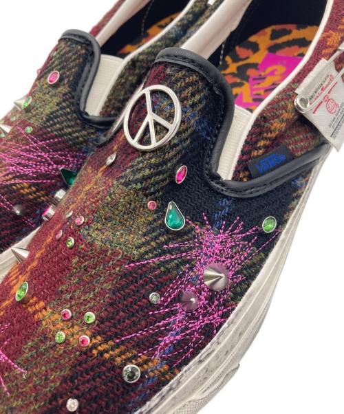 VANS（ヴァンズ）VANS (ヴァンズ) Harris Tweed (ハリスツイード) LX クラシック スリッポン 98 ワインレッド サイズ:26.5の古着・服飾アイテム