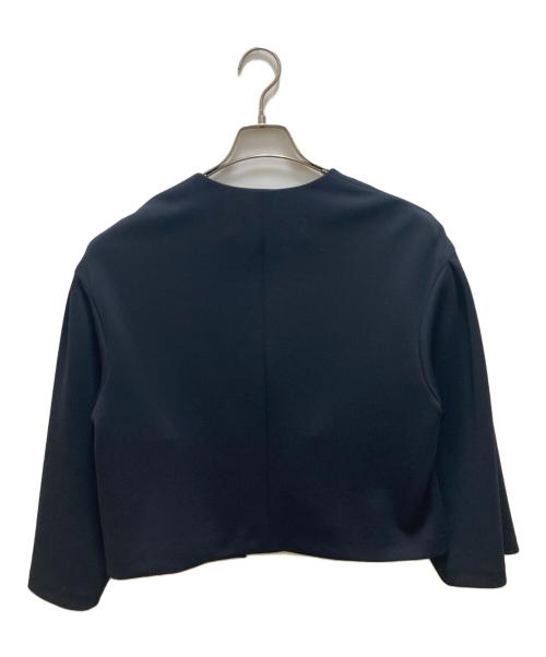 UNITED ARROWS（ユナイテッドアローズ）UNITED ARROWS (ユナイテッドアローズ) SPONGY ノーカラー ジャケット ネイビー サイズ:36の古着・服飾アイテム