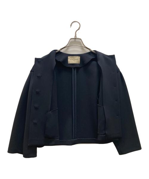 UNITED ARROWS（ユナイテッドアローズ）UNITED ARROWS (ユナイテッドアローズ) SPONGY ノーカラー ジャケット ネイビー サイズ:36の古着・服飾アイテム