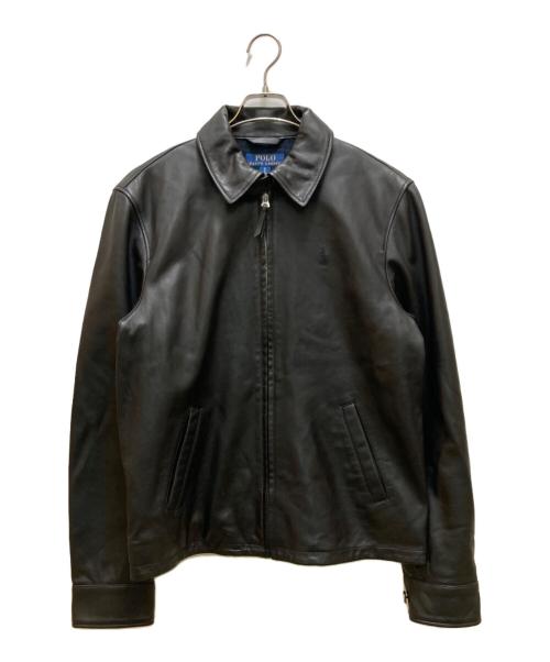POLO RALPH LAUREN（ポロ・ラルフローレン）POLO RALPH LAUREN (ポロ・ラルフローレン) ラムレザースイングトップ ブラック サイズ:Sの古着・服飾アイテム