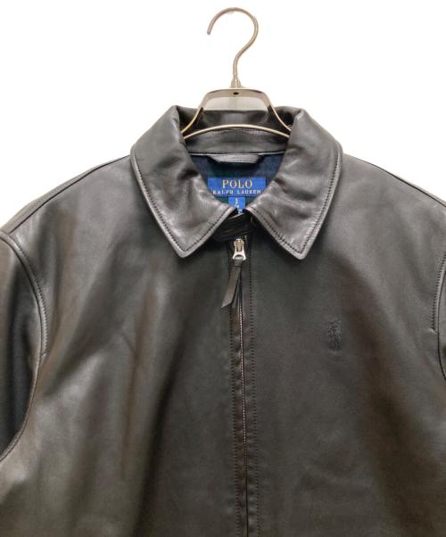 POLO RALPH LAUREN（ポロ・ラルフローレン）POLO RALPH LAUREN (ポロ・ラルフローレン) ラムレザースイングトップ ブラック サイズ:Sの古着・服飾アイテム