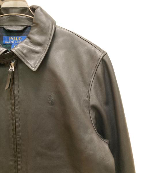 POLO RALPH LAUREN（ポロ・ラルフローレン）POLO RALPH LAUREN (ポロ・ラルフローレン) ラムレザースイングトップ ブラック サイズ:Sの古着・服飾アイテム