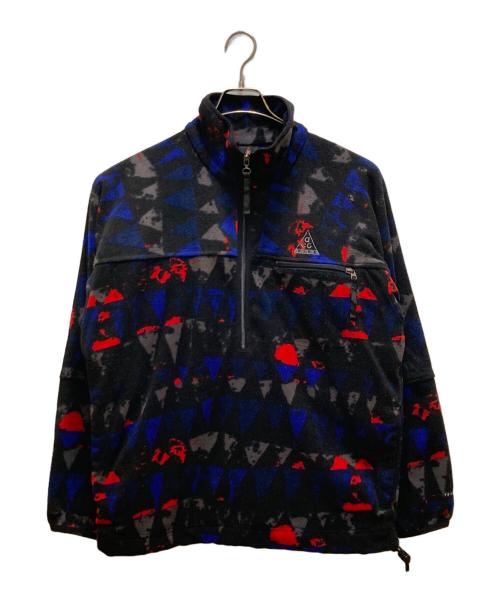 ACG（エーシージー）ACG (エーシージー) 総柄ハーフジップフリースジャケット ブラック サイズ:sの古着・服飾アイテム