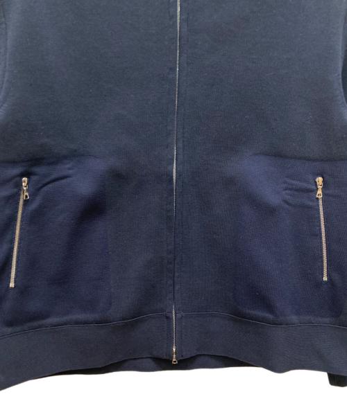 DRAWER（ドゥロワー）DRAWER (ドゥロワー) 14Gダブルフェイスニットブルゾン ネイビー サイズ:1の古着・服飾アイテム