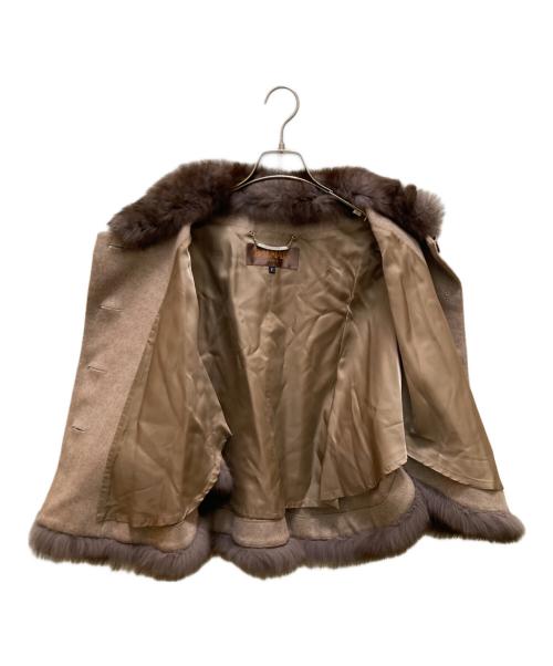 BALMAIN（バルマン）BALMAIN (バルマン) カシミアポンチョ ブラウン サイズ:freeの古着・服飾アイテム