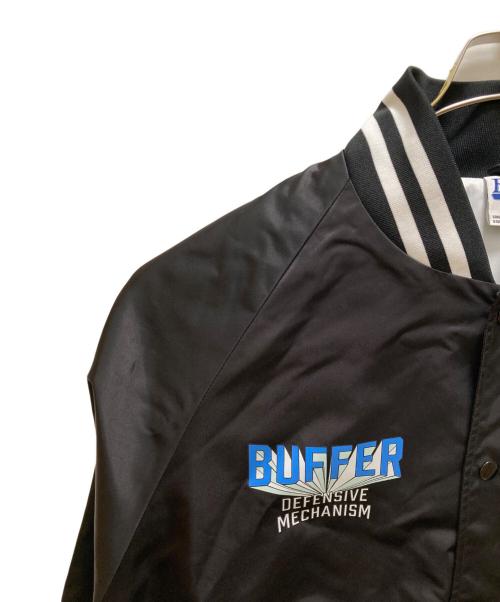 BUFFER（バッファー）Buffer (バッファー) ロゴプリントサテンスタジャン ブラック サイズ:３の古着・服飾アイテム
