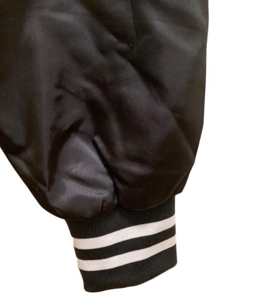 BUFFER（バッファー）Buffer (バッファー) ロゴプリントサテンスタジャン ブラック サイズ:３の古着・服飾アイテム