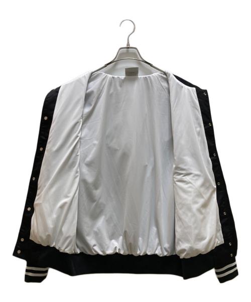 BUFFER（バッファー）Buffer (バッファー) ロゴプリントサテンスタジャン ブラック サイズ:３の古着・服飾アイテム