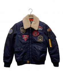 TOP GUN（トップガン）の古着「ワッペン付フライトジャケット」｜ネイビー