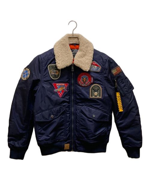 TOP GUN（トップガン）TOP GUN (トップガン) ワッペン付フライトジャケット ネイビー サイズ:U. Mの古着・服飾アイテム
