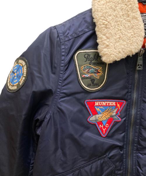 TOP GUN（トップガン）TOP GUN (トップガン) ワッペン付フライトジャケット ネイビー サイズ:U. Mの古着・服飾アイテム