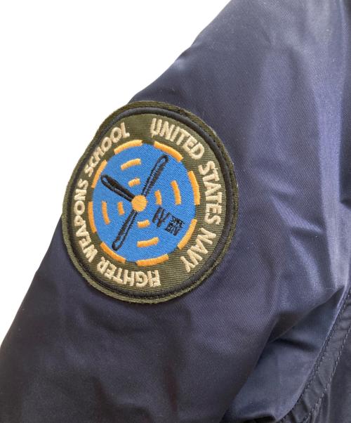 TOP GUN（トップガン）TOP GUN (トップガン) ワッペン付フライトジャケット ネイビー サイズ:U. Mの古着・服飾アイテム
