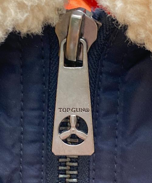 TOP GUN（トップガン）TOP GUN (トップガン) ワッペン付フライトジャケット ネイビー サイズ:U. Mの古着・服飾アイテム