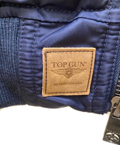 TOP GUN（トップガン）TOP GUN (トップガン) ワッペン付フライトジャケット ネイビー サイズ:U. Mの古着・服飾アイテム