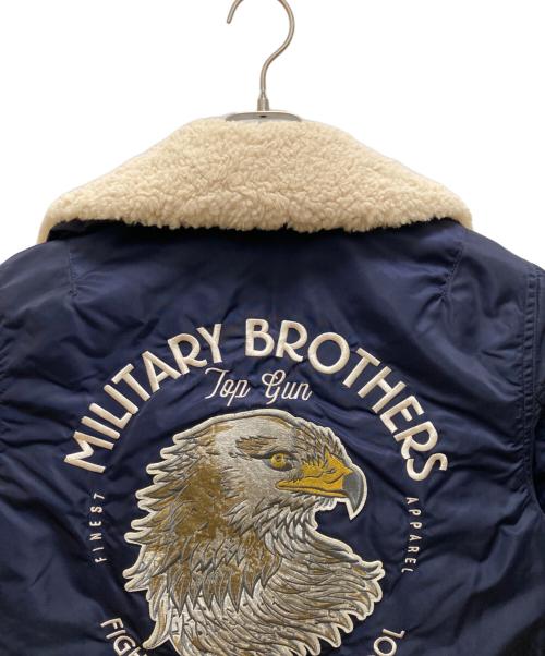 TOP GUN（トップガン）TOP GUN (トップガン) ワッペン付フライトジャケット ネイビー サイズ:U. Mの古着・服飾アイテム