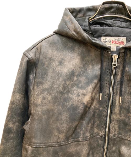 stussy（ステューシー）stussy (ステューシー) ワークジャケット ストーン ウォッシュ ラムレザー 