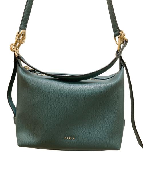 FURLA（フルラ）FURLA (フルラ) トニー ミニ ホーボー ショルダーバッグ グリーンの古着・服飾アイテム