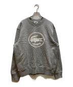 LACOSTEラコステ）の古着「3Dロゴ オーガニックコットンフリーススウェットシャツ」｜グレー