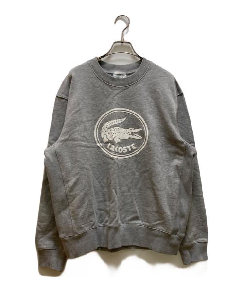 LACOSTE（ラコステ）LACOSTE (ラコステ) 3Dロゴ オーガニックコットンフリーススウェットシャツ グレー サイズ:Ｌの古着・服飾アイテム