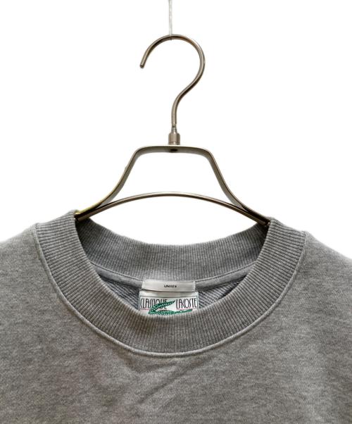 LACOSTE（ラコステ）LACOSTE (ラコステ) 3Dロゴ オーガニックコットンフリーススウェットシャツ グレー サイズ:Ｌの古着・服飾アイテム