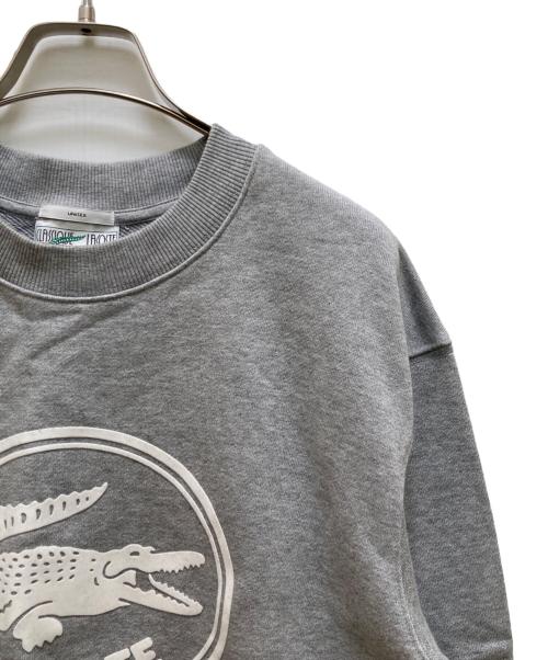 LACOSTE（ラコステ）LACOSTE (ラコステ) 3Dロゴ オーガニックコットンフリーススウェットシャツ グレー サイズ:Ｌの古着・服飾アイテム