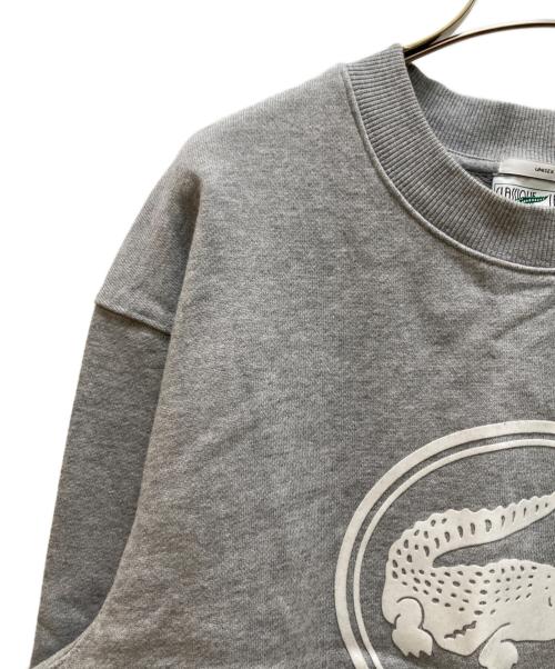 LACOSTE（ラコステ）LACOSTE (ラコステ) 3Dロゴ オーガニックコットンフリーススウェットシャツ グレー サイズ:Ｌの古着・服飾アイテム