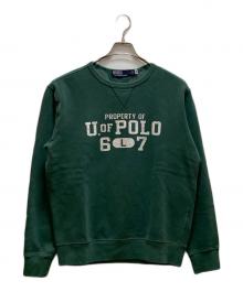 POLO RALPH LAUREN（ポロ・ラルフローレン）の古着「ロゴプリントスウェット」｜グリーン