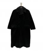 Couture d'adamクチュールドアダム）の古着「ダブルブレストボアコート」｜ブラック