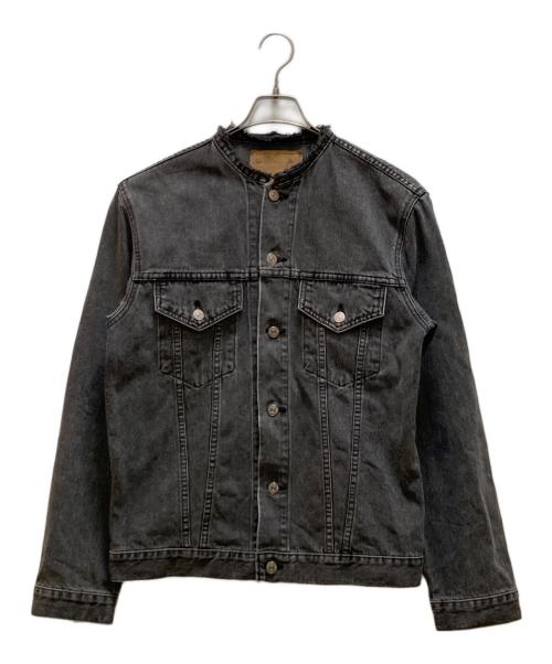 orSlow（オアスロウ）orSlow (オアスロウ) 3rd ノーカラーデニムジャケット ブラック サイズ:XLの古着・服飾アイテム
