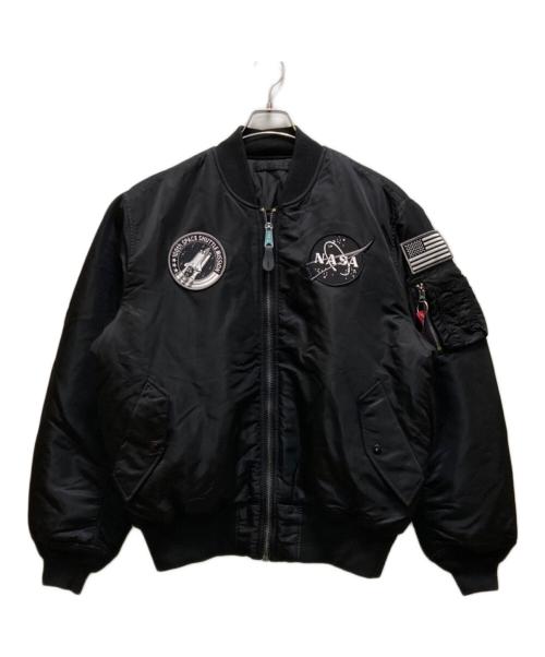 ALPHA（アルファ）ALPHA (アルファ) NASA フライトジャケット ブラック サイズ:３Lの古着・服飾アイテム