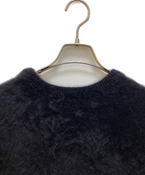 BEARDSLEY（ビアズリー）BEARDSLEY (ビアズリー) フォックスニットポンチョ ブラック サイズ:FREEの古着・服飾アイテム