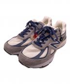 NEW BALANCEニューバランス）の古着「990V4 "グレー/スレートブルー"」｜ホワイト
