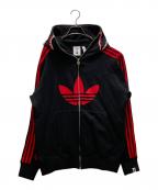 adidas×A BATHING APEアディダス×アベイシングエイプ）の古着「シャーク フルジップ フーディー」｜ブラック