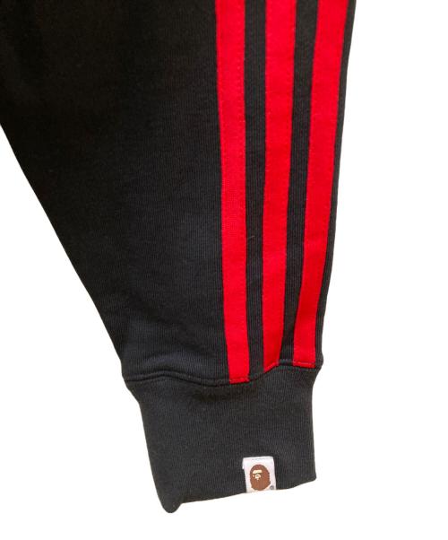 adidas（アディダス）adidas (アディダス) A BATHING APE (アベイシングエイプ) シャーク フルジップ フーディー ブラック サイズ:2XLの古着・服飾アイテム