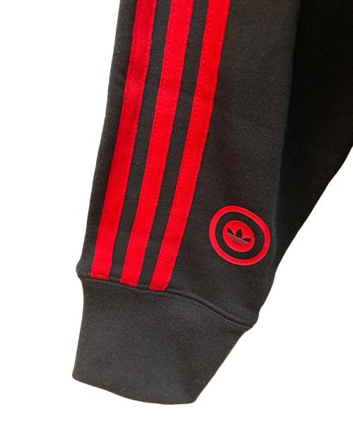 adidas（アディダス）adidas (アディダス) A BATHING APE (アベイシングエイプ) シャーク フルジップ フーディー ブラック サイズ:2XLの古着・服飾アイテム