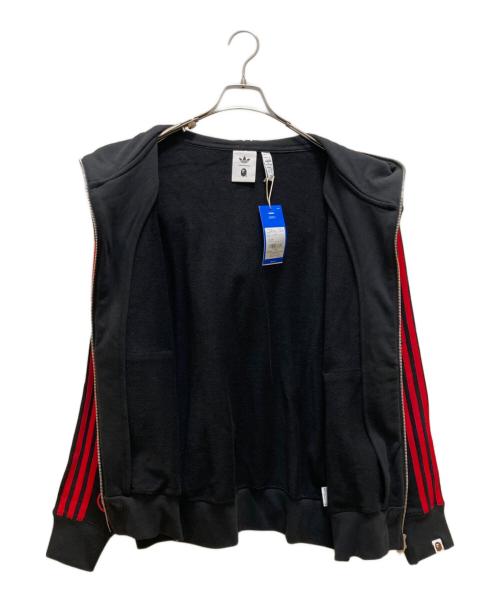 adidas（アディダス）adidas (アディダス) A BATHING APE (アベイシングエイプ) シャーク フルジップ フーディー ブラック サイズ:2XLの古着・服飾アイテム