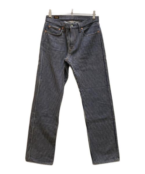 KOJIMA GENES（コジマジーンズ）KOJIMA GENES (コジマジーンズ) 21oz ヒッコリーストレートパンツ ネイビー サイズ:34の古着・服飾アイテム
