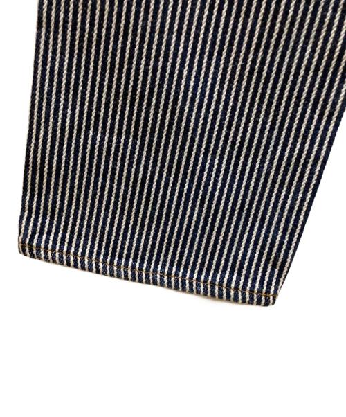 KOJIMA GENES（コジマジーンズ）KOJIMA GENES (コジマジーンズ) 21oz ヒッコリーストレートパンツ ネイビー サイズ:34の古着・服飾アイテム