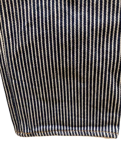 KOJIMA GENES（コジマジーンズ）KOJIMA GENES (コジマジーンズ) 21oz ヒッコリーストレートパンツ ネイビー サイズ:34の古着・服飾アイテム