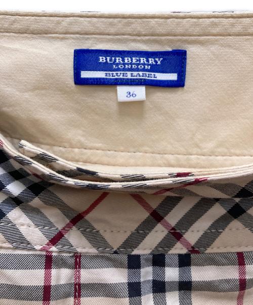 BURBERRY BLUE LABEL（バーバリー ブルー レーベル）BURBERRY BLUE LABEL (バーバリー ブルー レーベル) ノバチェックプリーツミニスカート ベージュ サイズ:36の古着・服飾アイテム