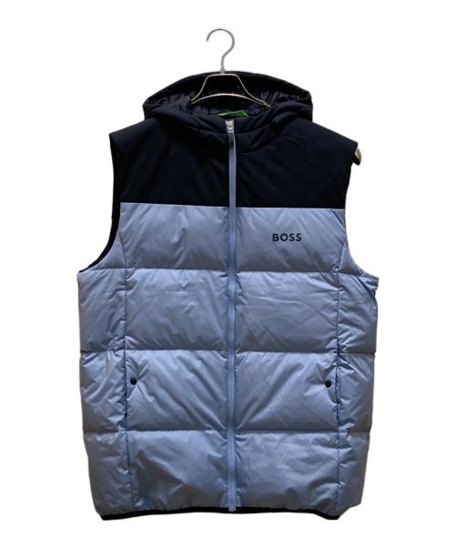 BOSS（ボス）BOSS (ボス) V-Hamar1 パデッドフードダウンベスト ブルー サイズ:XLの古着・服飾アイテム