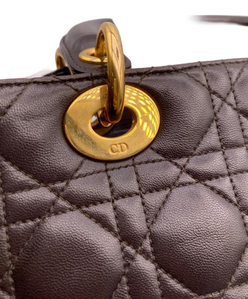 Christian Dior（クリスチャン ディオール）Christian Dior (クリスチャン ディオール) カナージュハンドバッグ ブラックの古着・服飾アイテム